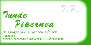 tunde pipernea business card